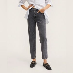 MANGO Mom jeans high waist ankle
